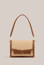 Load image into Gallery viewer, Amelia Tan Raffia Crossbody Bag/ Vestirsi