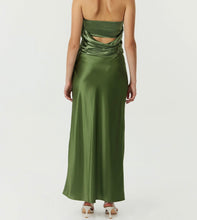 Load image into Gallery viewer, Satin Bias Tie Side Skirt - Olive / Third Form