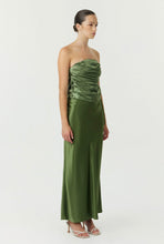 Load image into Gallery viewer, Satin Bias Tie Side Skirt - Olive / Third Form