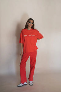 Fantastico Tee Lobster Red | Araminta James