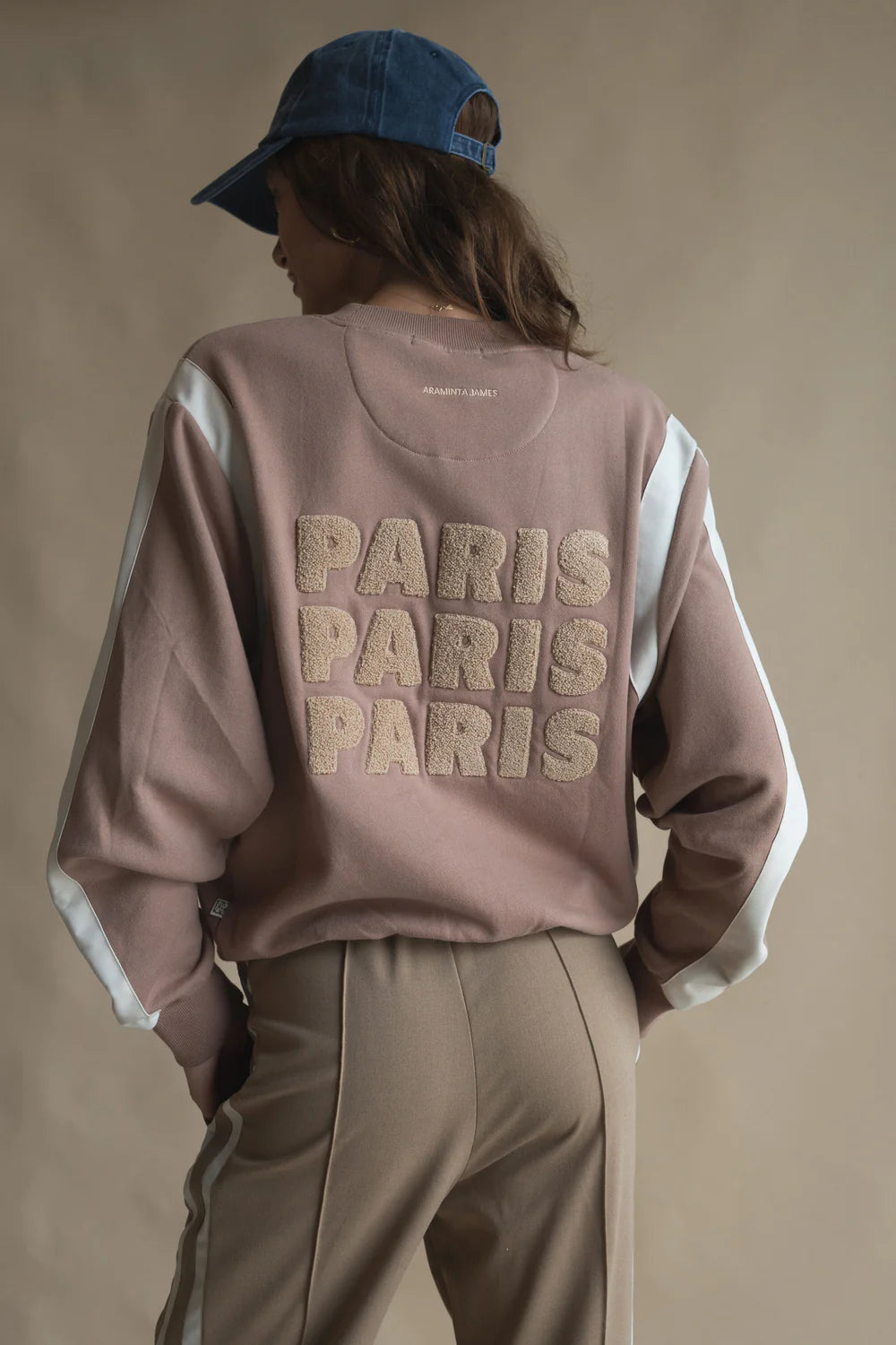 Paris Love Sweatshirt, Tan | Araminta James