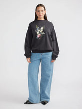 Load image into Gallery viewer, Antique Flower Sweatshirt, Vintage Black | Ena Pelly