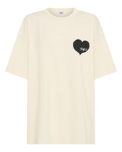 Load image into Gallery viewer, SŚAINT Heart Tee: Cream &amp; Black | SŚAINT