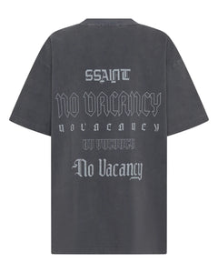 No Vacancy Tee Charcoal Acid Wash | SŚAINT