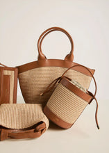 Load image into Gallery viewer, Lee Tan Raffia Basket Bag/ Vestirsi