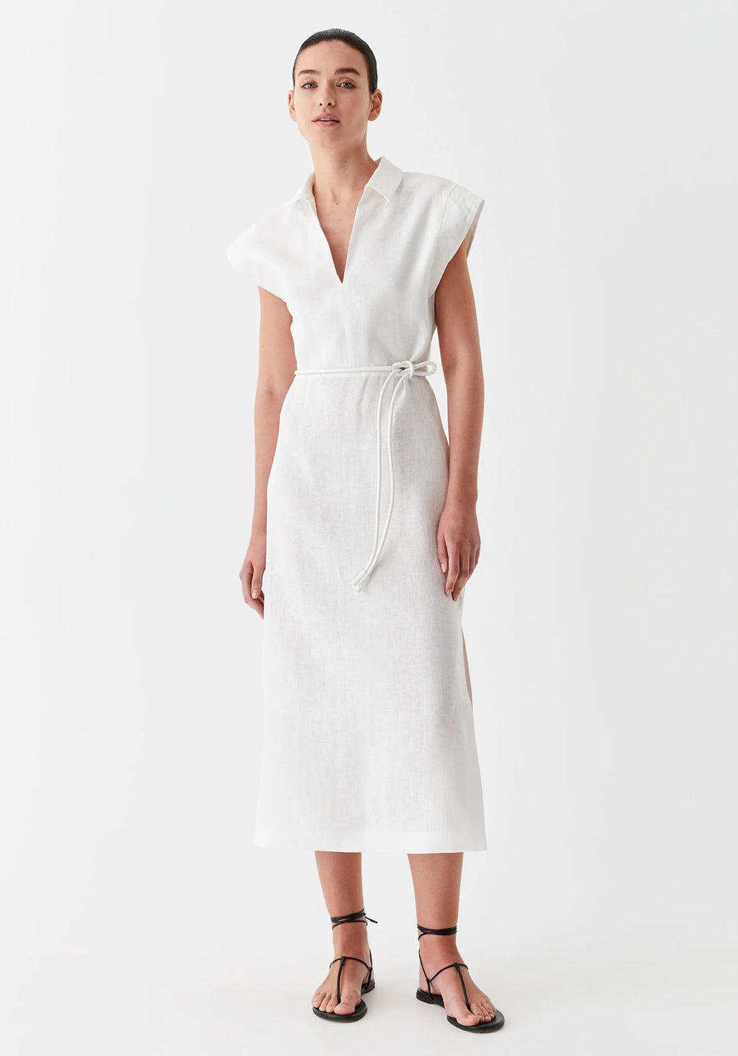 Belle Linen Dress Ivory | Morrison