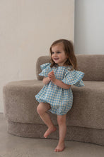 Load image into Gallery viewer, The Margot Romper Blue  check / Margot Linen