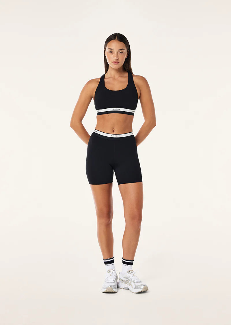 Avant Sports Bra Black and  Whisper white / PE Nation