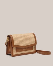 Load image into Gallery viewer, Amelia Tan Raffia Crossbody Bag/ Vestirsi