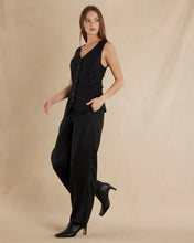 Load image into Gallery viewer, Ciel Linen Waistcoat, Black | Amelius