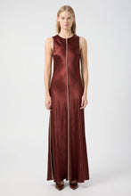 Load image into Gallery viewer, Crush Contrast Bind Maxi Tank Dress, Shiraz &amp; Apple | Third Form