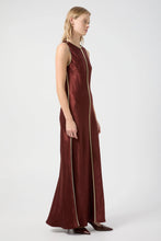 Load image into Gallery viewer, Crush Contrast Bind Maxi Tank Dress, Shiraz &amp; Apple | Third Form