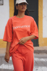 Fantastico Tee Lobster Red | Araminta James