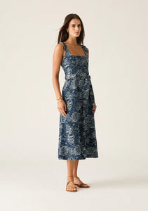 Tatiana Print Denim Midi Dress / MOS