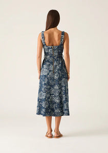 Tatiana Print Denim Midi Dress / MOS