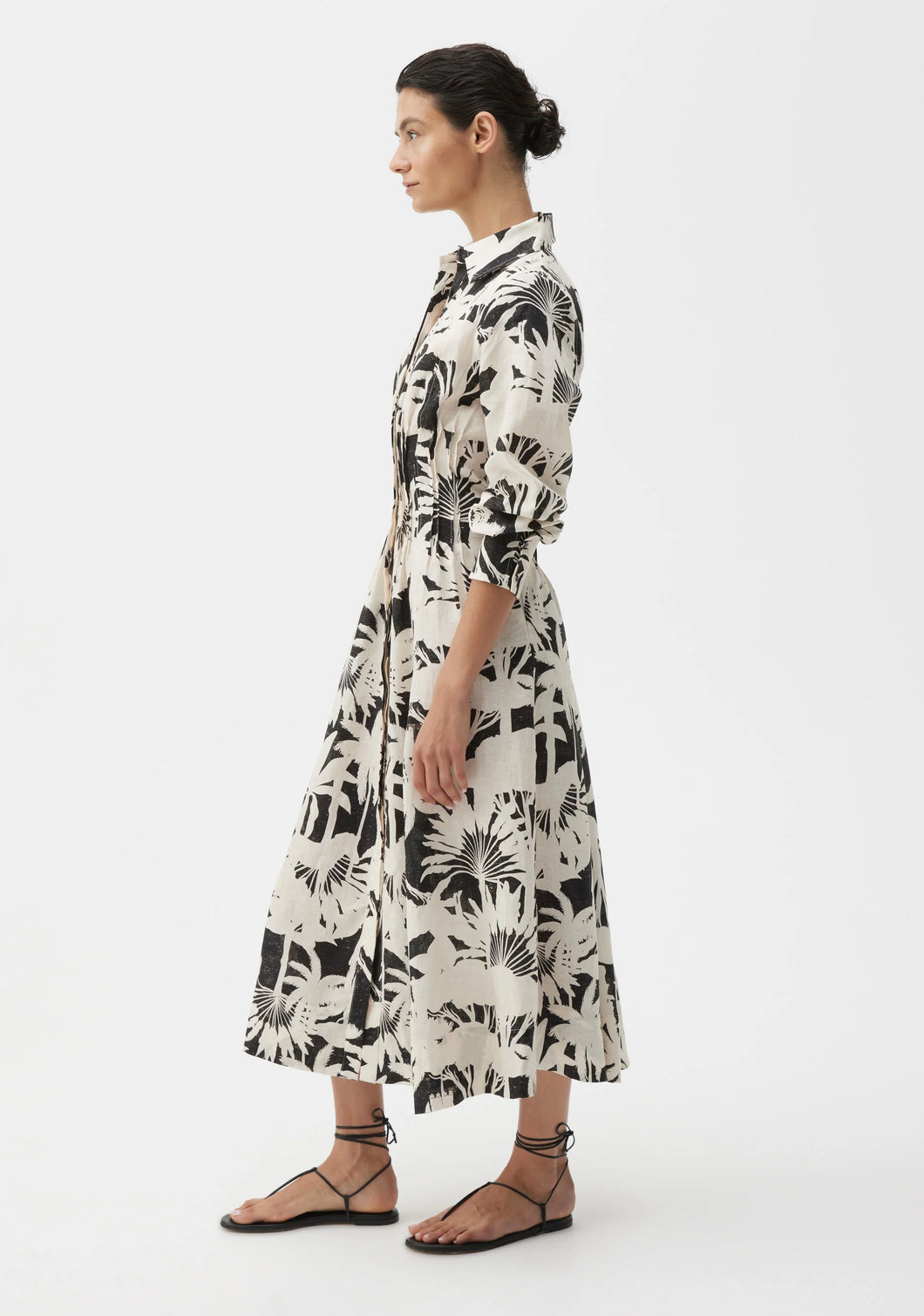 Savasi Linen Dress Print / Morrison