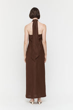 Load image into Gallery viewer, Cross Over Halter Dress, Chocolate | Friend of Audrey