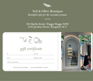 Ted & Olive Gift Vouchers