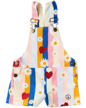 Load image into Gallery viewer, Flower Child Cotton Drill Short Overalls | Kip &amp; Co