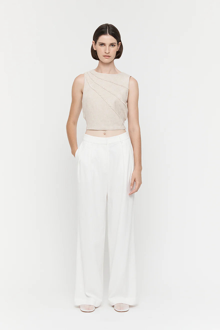 Classic Trouser, White | Friend of Audrey