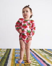 Load image into Gallery viewer, Strawberry Jam Organic Long Sleeve Romper - Kip &amp; Co