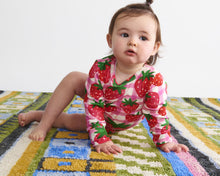 Load image into Gallery viewer, Strawberry Jam Organic Long Sleeve Romper - Kip &amp; Co