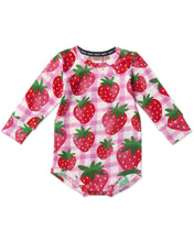 Load image into Gallery viewer, Strawberry Jam Organic Long Sleeve Romper - Kip &amp; Co