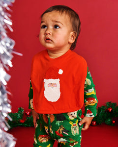 HoHoHo Red Organic Cotton Bib One Size | Kip & Co