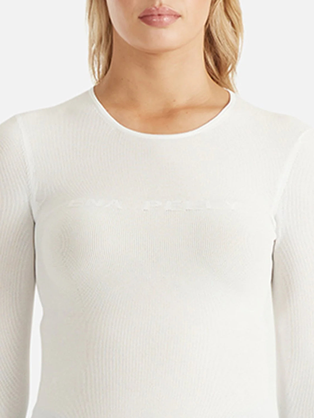 Maeve Mesh Logo Top White