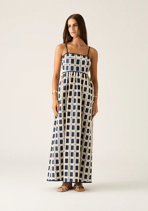 Lara Crochet Maxi, Navy | Ministry of Style