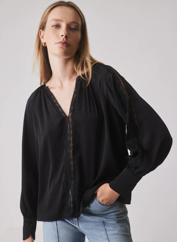 Night Rhythm Blouse in Black