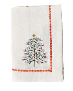 Noel Embroidered Linen Napkin Set One Size | Kip & Co