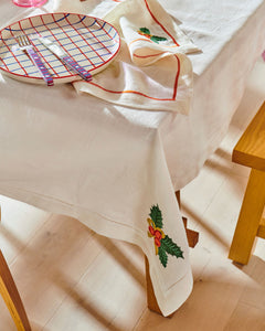 Noel Embroidered Tablecloth One Size | Kip & Co