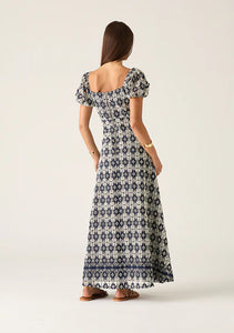 Pedra Embroidery Maxi Dress Navy / MOS