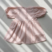 Load image into Gallery viewer, The Peony Dress Pink Check  / Morgot Linen