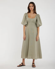 Load image into Gallery viewer, Romilly Linen Midi Dress Sage