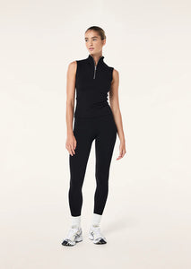 Routine Quarter Zip Tank, Black | P E Nation