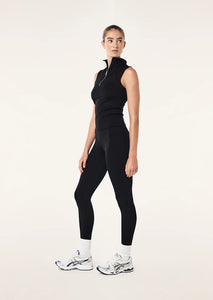 Routine Quarter Zip Tank, Black | P E Nation