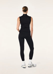 Routine Quarter Zip Tank, Black | P E Nation