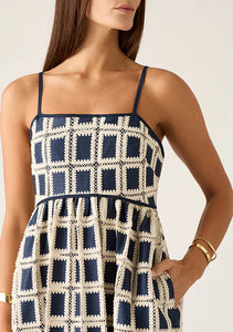 Lara Crochet Maxi, Navy | Ministry of Style