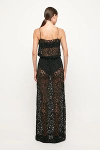 High Waisted Lace Skirt, Black | S/W/F