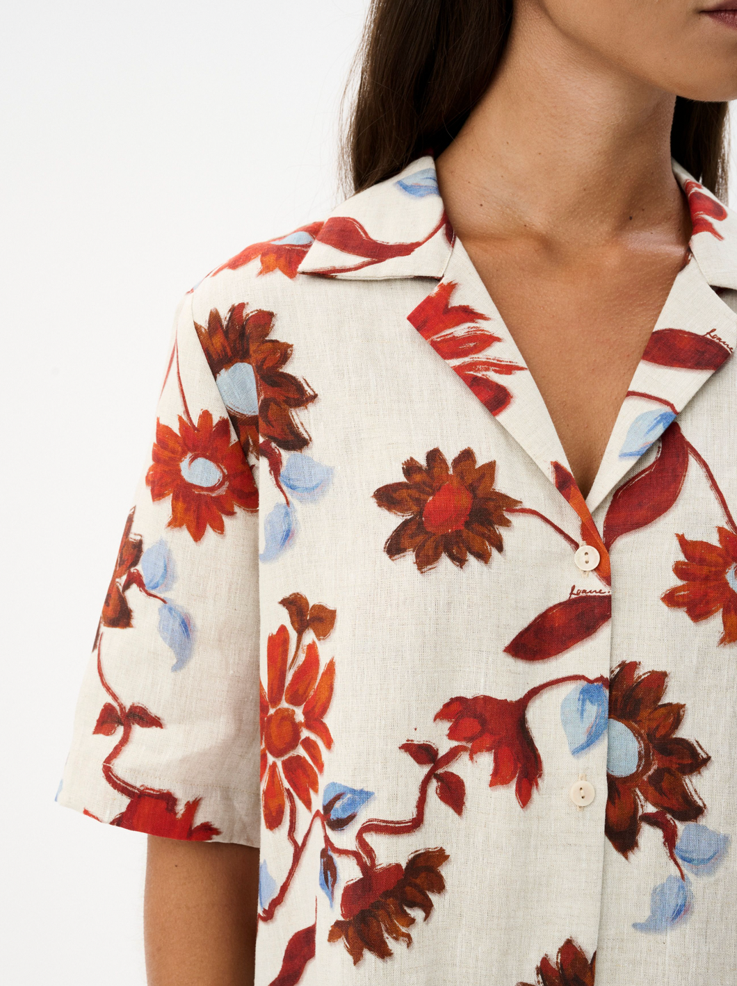 Cruz Shirt, Cactus Bloom Sand | ROAME