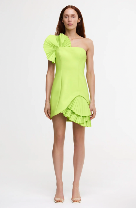 Aberfoyle Mini Dress, Lime | Acler