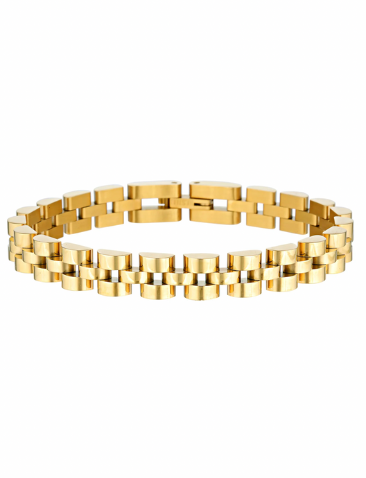 Fine Baby Link Bracelet, Gold S/M | Porter