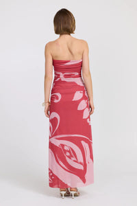 Flora Strapless Dress Hibiscus / Sovere Studio