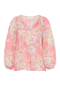 Willow Blouse, Bijoux floral Rose Pink | Auguste the Label