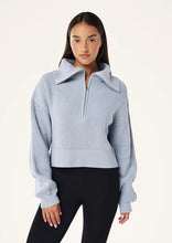 Load image into Gallery viewer, High Season Zip Neck Knit, Ice Blue | PE Nation