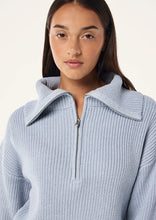 Load image into Gallery viewer, High Season Zip Neck Knit, Ice Blue | PE Nation