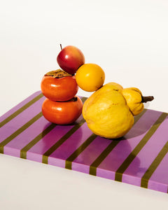 Wisteria Lane Stripe Resin Serving Board One Size | Kip & Co