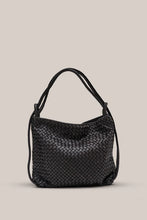 Load image into Gallery viewer, Woven Bella Black 2 in 1 Convertible Backpack Tote / Vestirsi